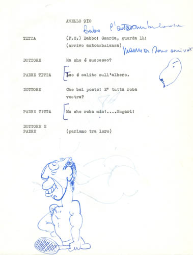 schizzi di Federico Fellini
